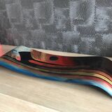 Art deco multicolored glass tray