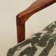 Vintage green jacquard armchair, mid-century modern design, 1965.