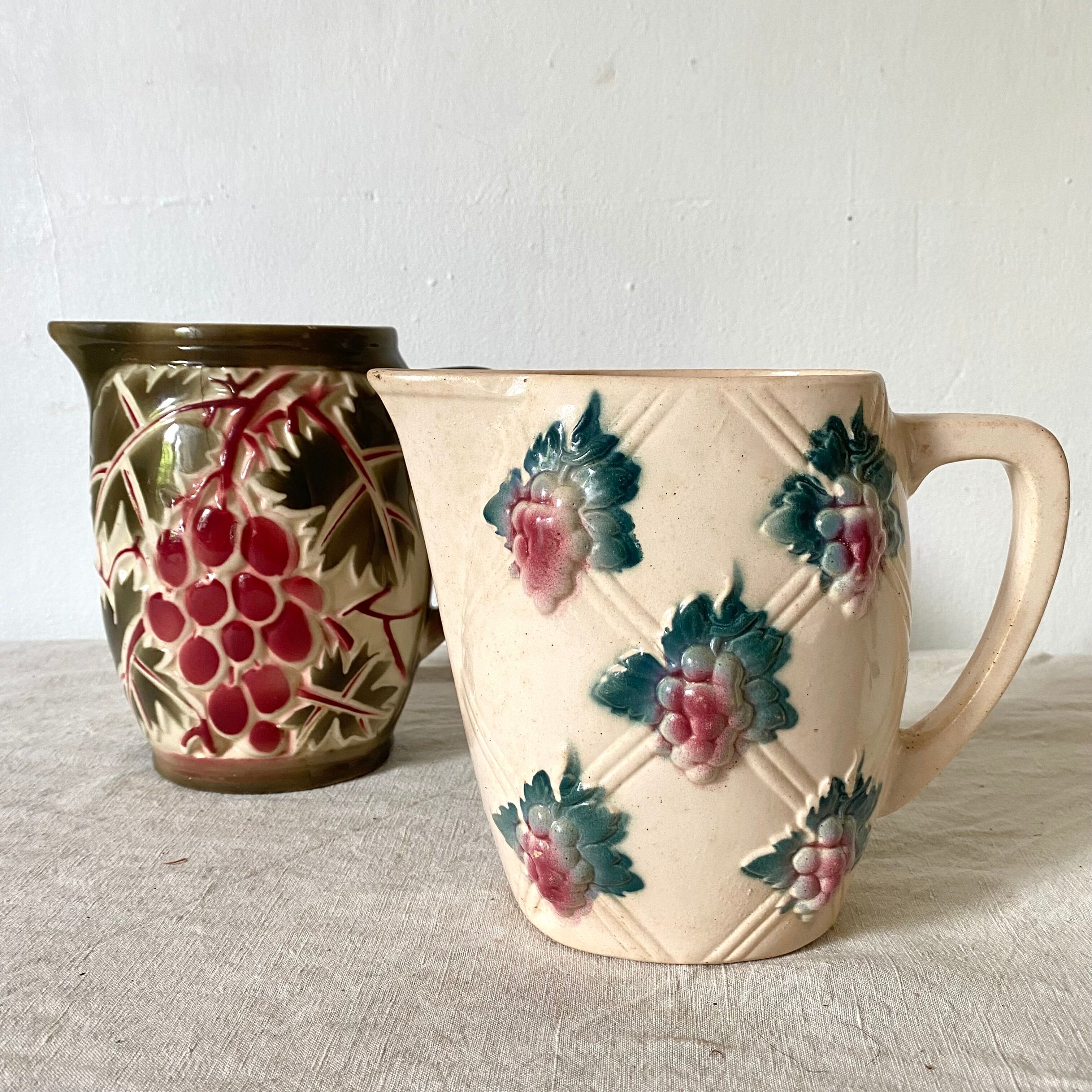 Antique pitcher in Digoin slip
