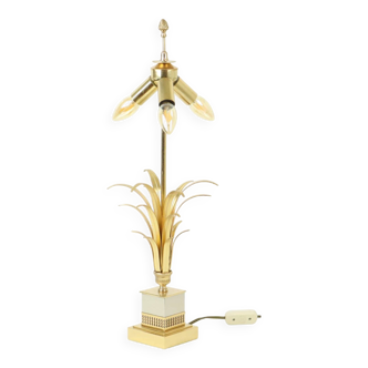 Lampe Style Maison Charles Palm D'Or Ananas Laiton Design 3 Points Lumineux