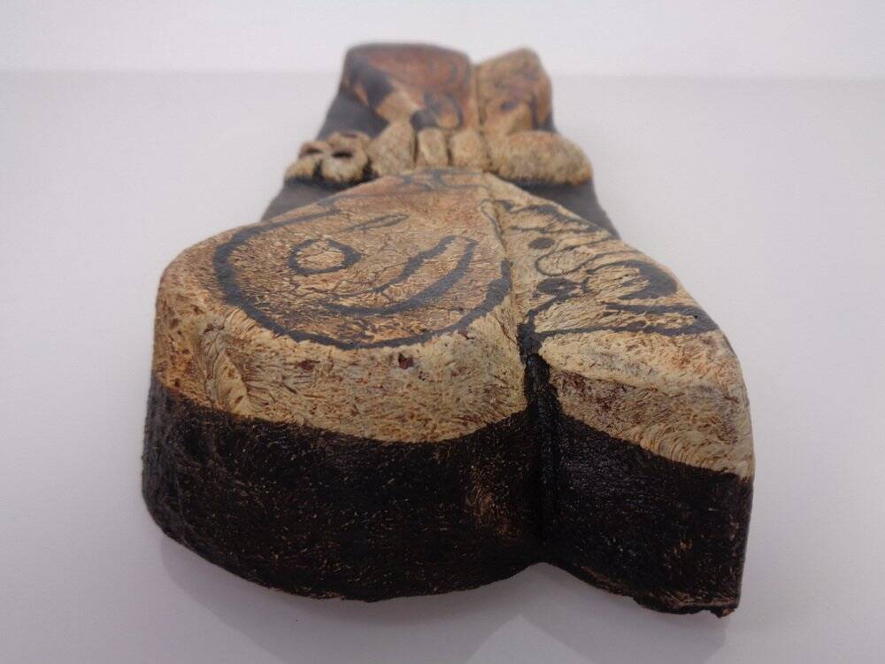 Studio ceramic butterfly wall plaque by Gerhard Liebenthron, Germany, 1982.