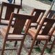 6 chaises et deux fauteuils brutaliste
