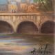 Michel PABOIS : Paris, Pont Neuf, huile sur toile originale signée