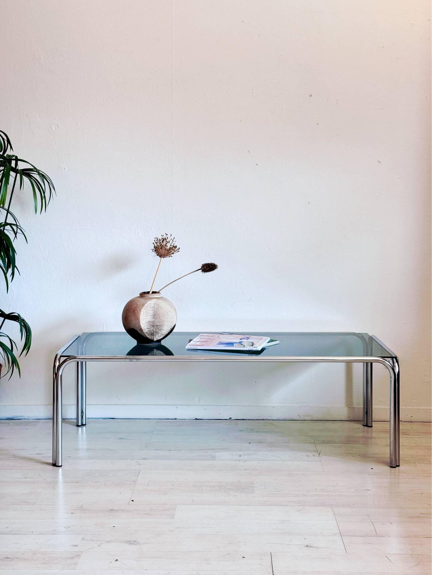 Vintage chrome coffee table 1970’s