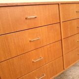 Large vintage light oak dresser