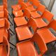 Set of 17 vintage orange chairs 1970