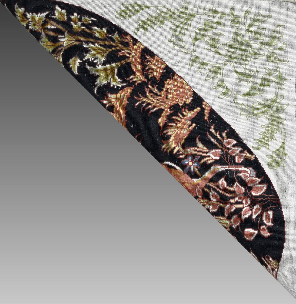 Oriental carpet TABRIZ Iran Wool and Silk: 95 x 75 cm - "Galerie Sardje"