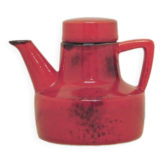 vintage red West Germany teapot