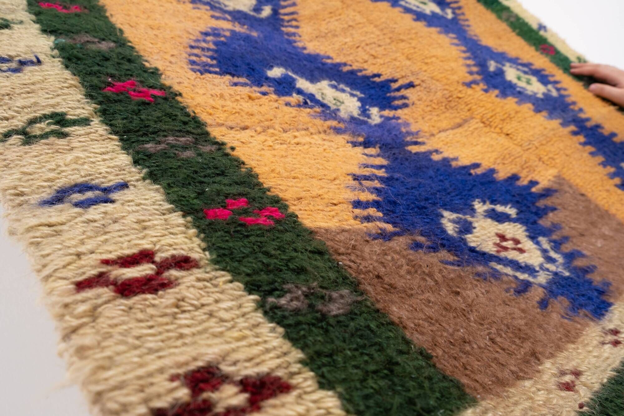 Turkish shaggy tulu carpet, 1970s
