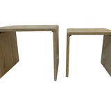 Italian travertine pull out tables, 1970