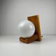 MCM wood and glass wall sconce