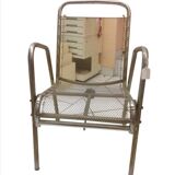 Vintage armchair in mesh and chrome steel from the 40s France