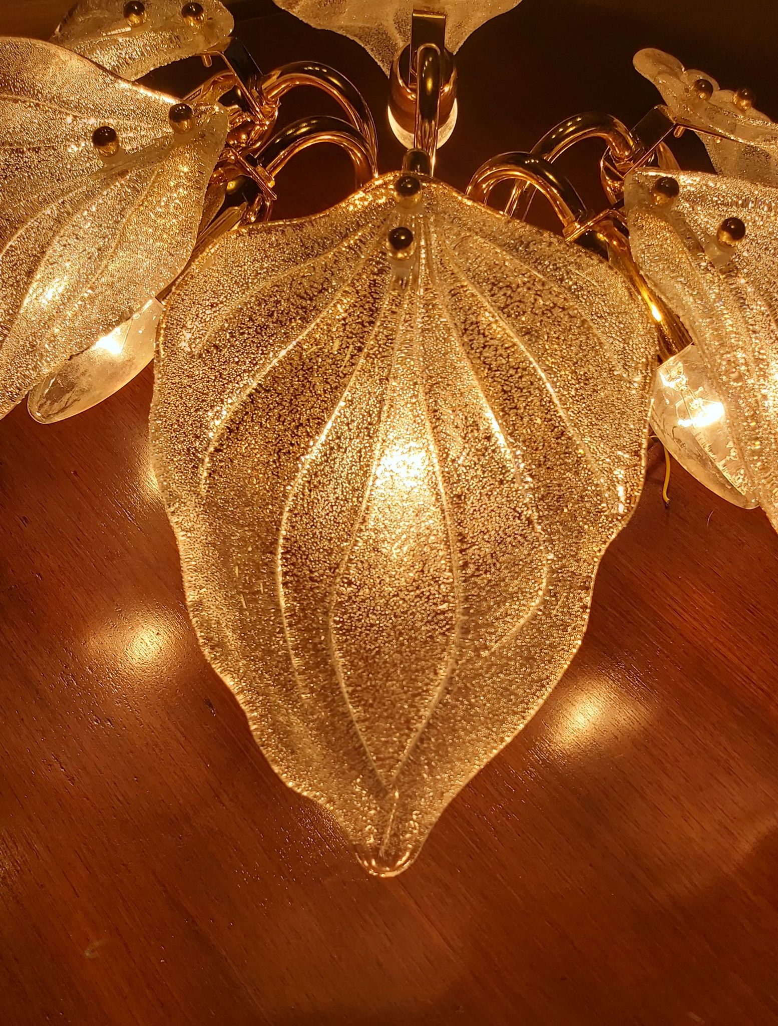 Plafonnier en verre de Murano, Navaresi, Italie, années 1980