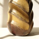 Handmade wooden African vase.