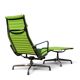 Eames EA 124 Armchair & EA 125 Ottoman for Vitra - Green Fabric