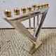 Menorah or hanukkah, 9-branched candlestick