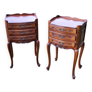 Paire tables chevets - merisier