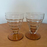 Ensemble de 6 verres vintage style Art déco