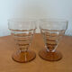 Ensemble de 6 verres vintage style Art déco