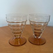 Ensemble de 6 verres vintage style Art déco