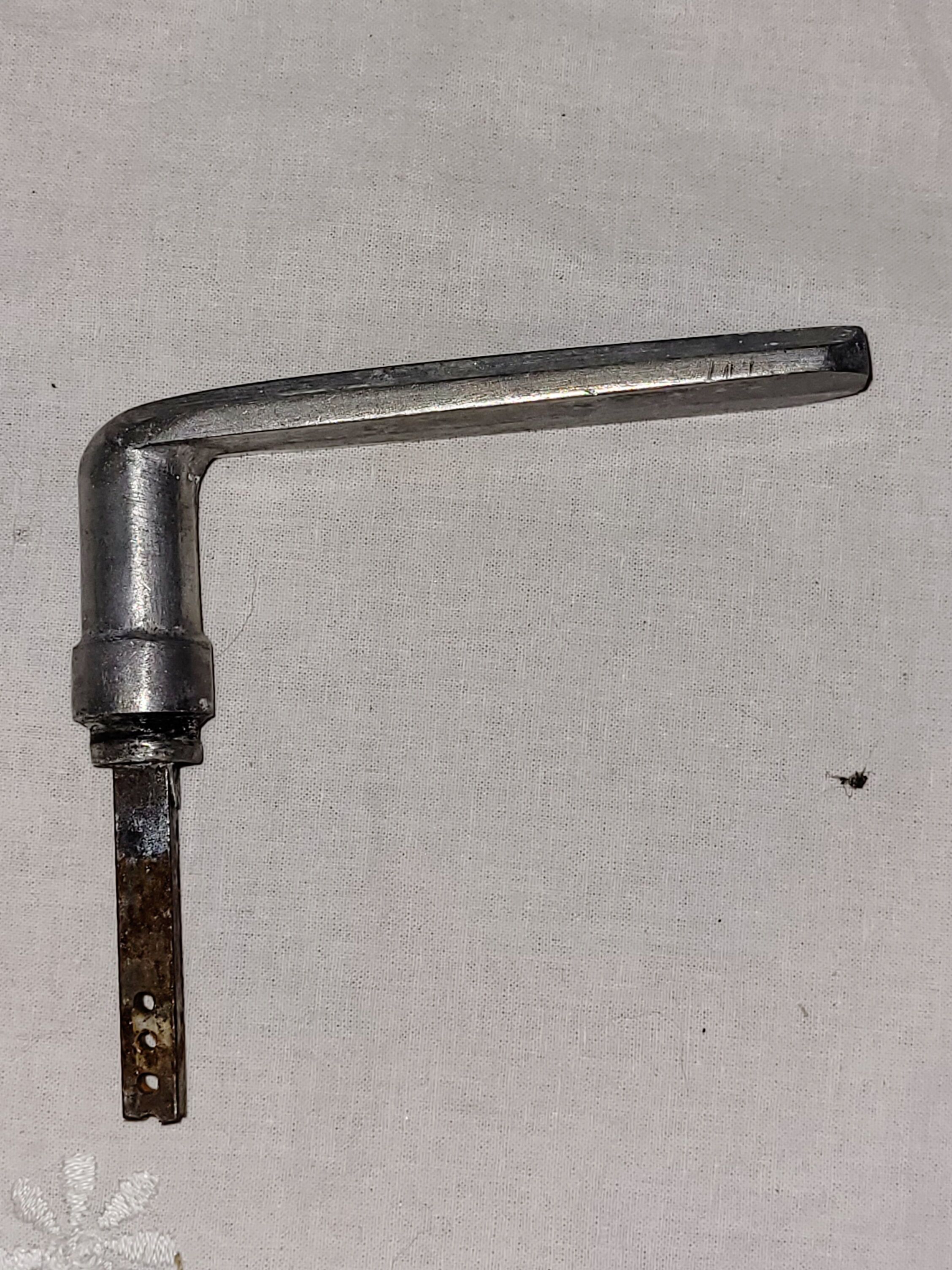 Aluminum door handle vintage