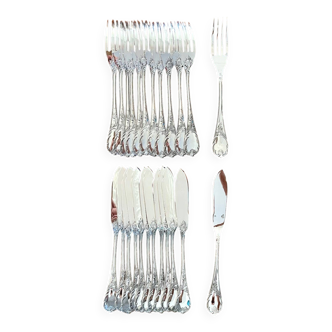 Christofle Marly model, fish cutlery, excellent condition
