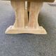 Large extendable monastery table stripped in raw solid oak 200 cm