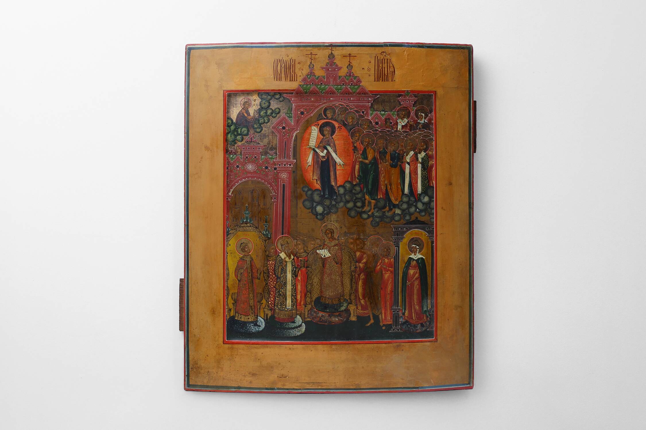 Russian Icon “Intercession of the Theotokos”, Russia ca. 1900