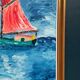 Original Swedish Oil on Panel – “Sailboat on the Water” by U. Ekshard – Signed – Dated 1971 – Vintage & Framed