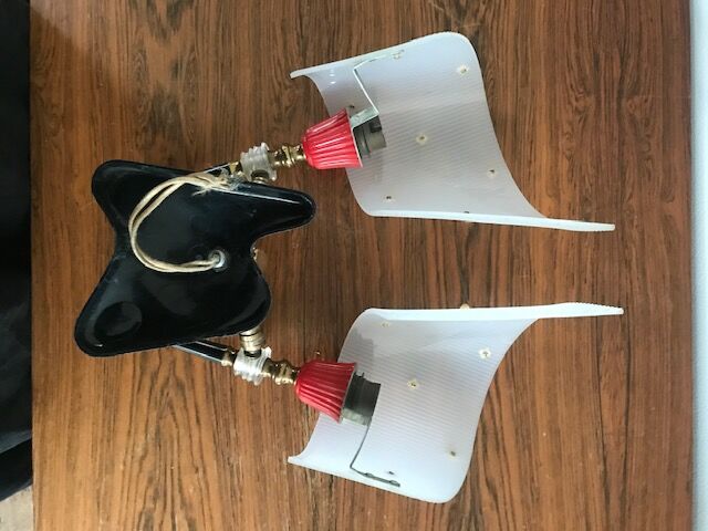 Applique murale flambeaux-tulipe années 50