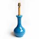 Pied de lampe en céramique bleue