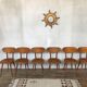 Series of 6 chair baumann scandinavian beech spirit 1950 1960 vintage design