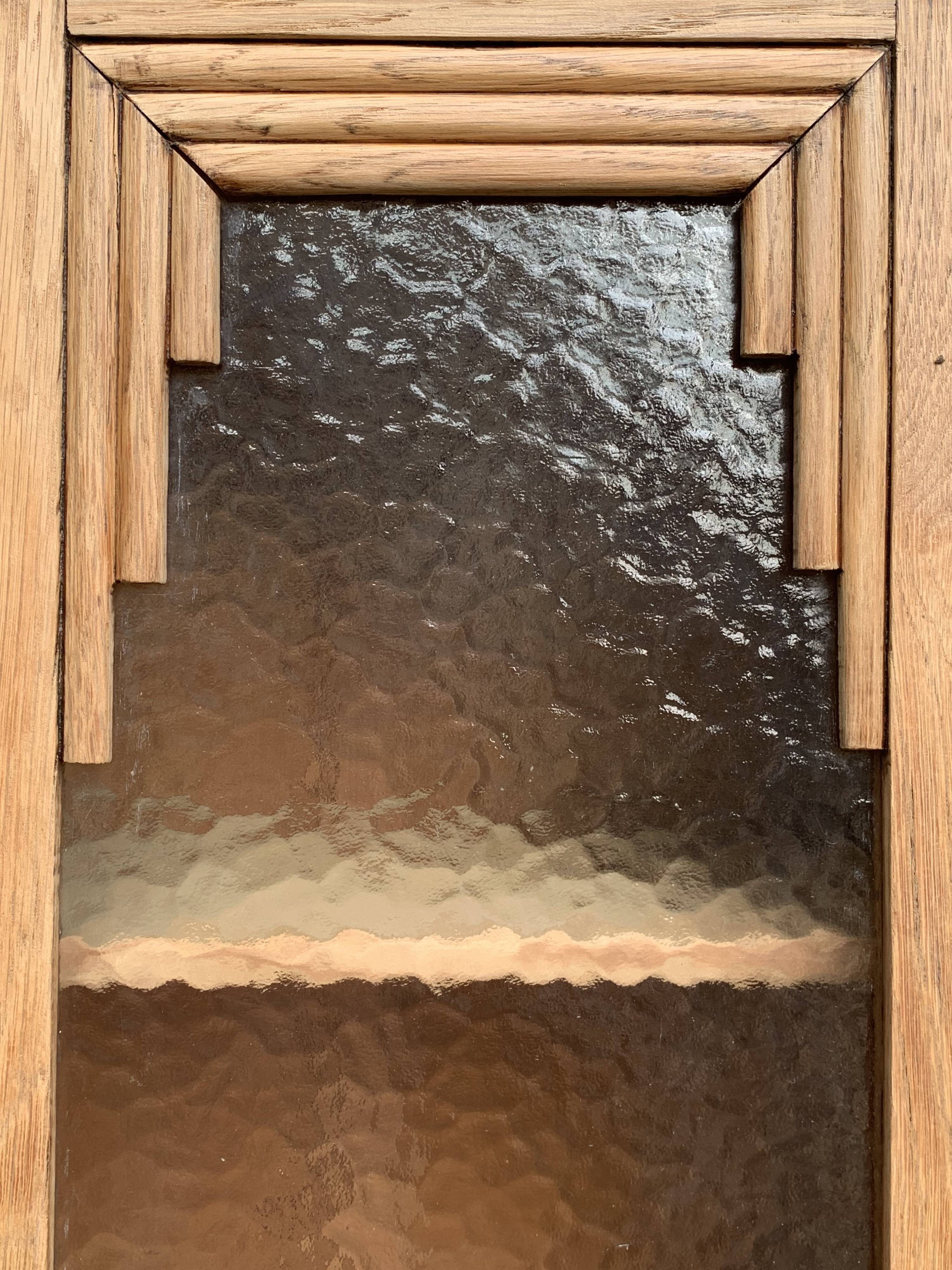 Parisian glass cabinet art deco raw wood 1930