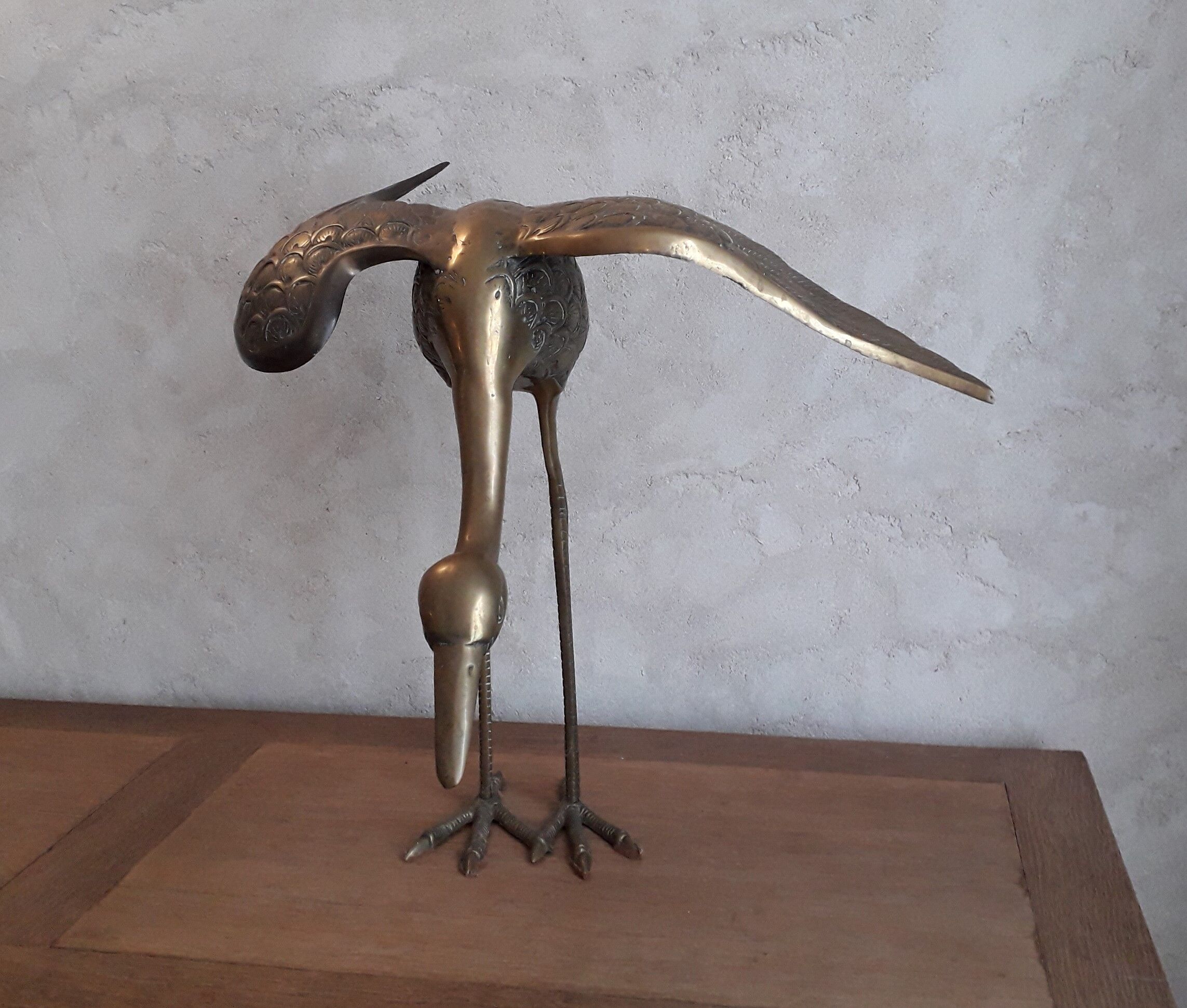 Brass heron