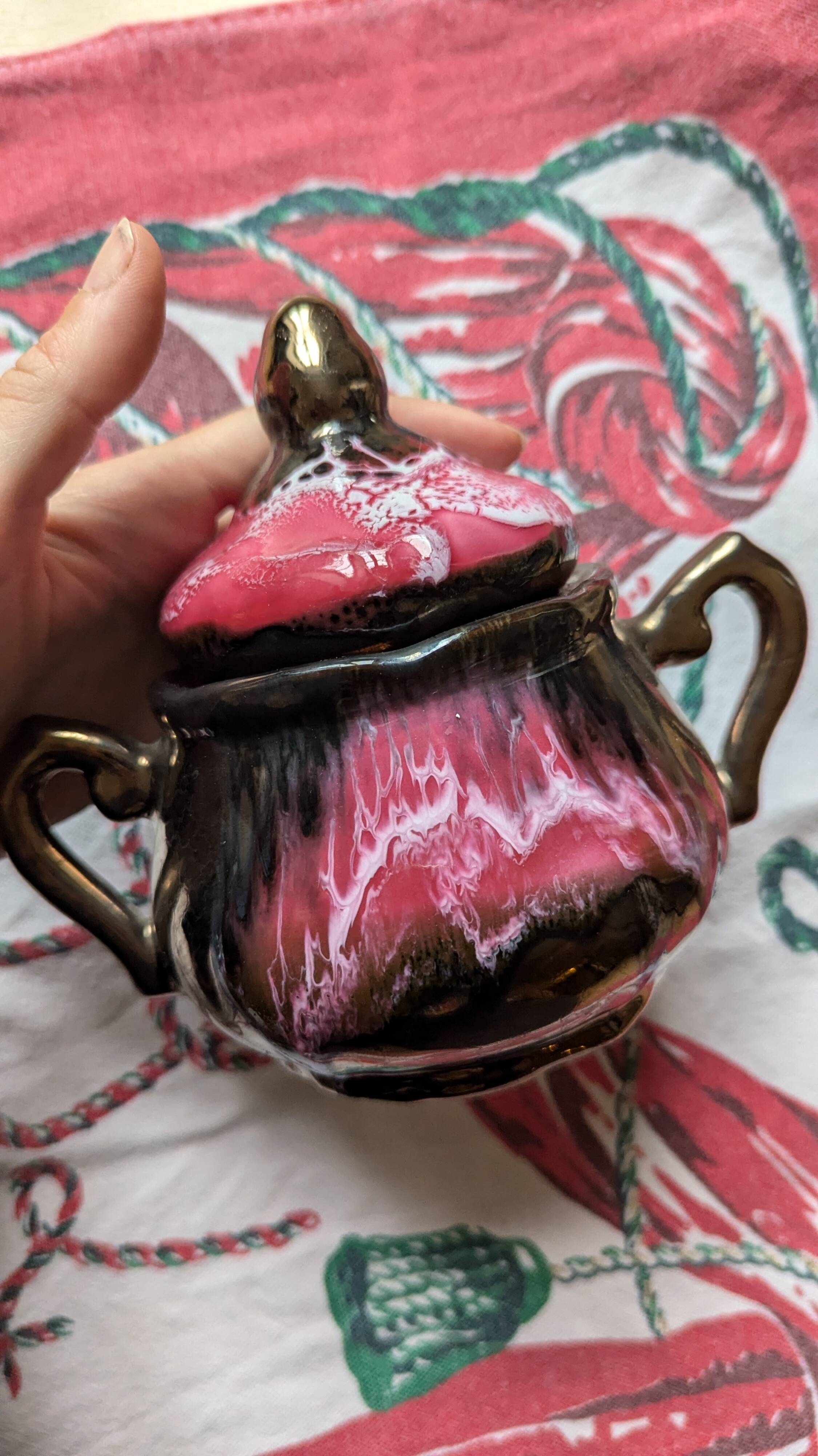 Vallauris sugar bowl + milk jug