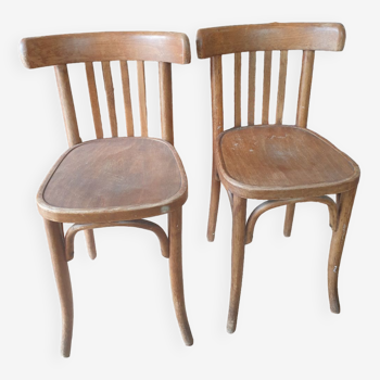 Lot de 2 chaises bistrot josef mintzis