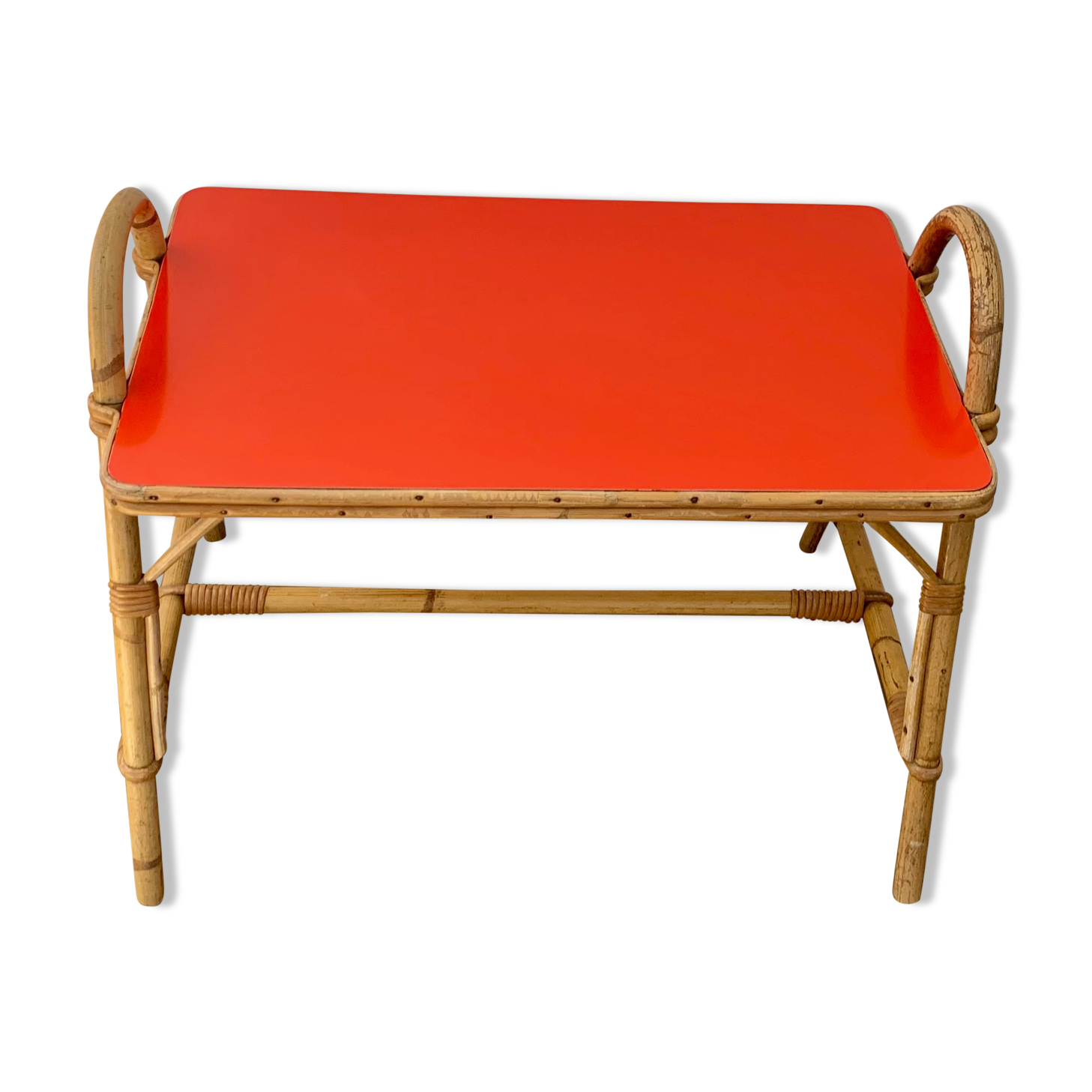 Vintage rattan coffee table