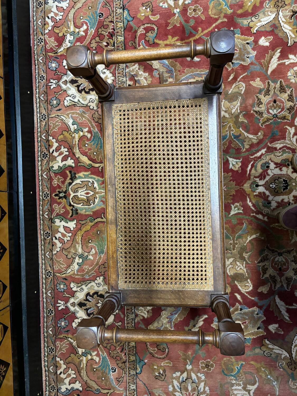 Small Louis XVI style cane bench