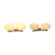 Pair of 60s wall lights in metal and opaline