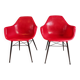 Pair of Vintage Space Age Red Armchairs 1970