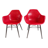 Paire de fauteuils Space Age rouge 1970