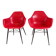 Pair of Vintage Space Age Red Armchairs 1970