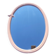 Vintage oval mirror pastel pink font Louis XVI Romantic Shabby style