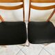 Set de 5 chaises scandinaves teck et skaï