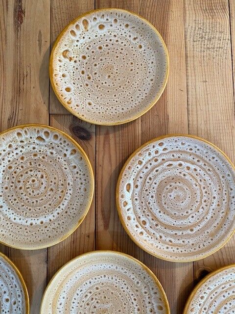 Rare 6 Niderviller Model Fauve Dessert Plates