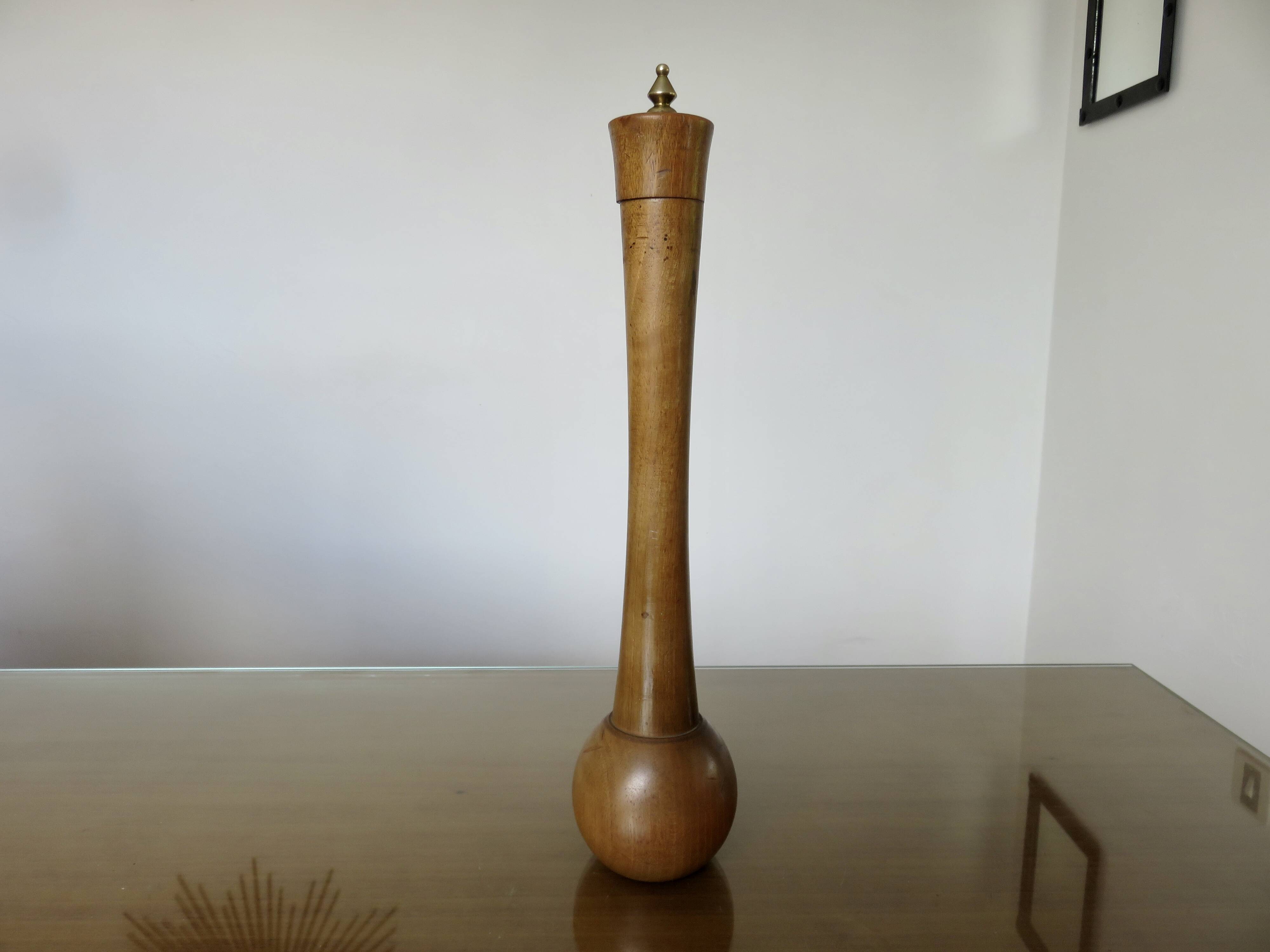 Large designer pepper mill made in Italy 1960