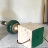 Pair of travertine lamps
