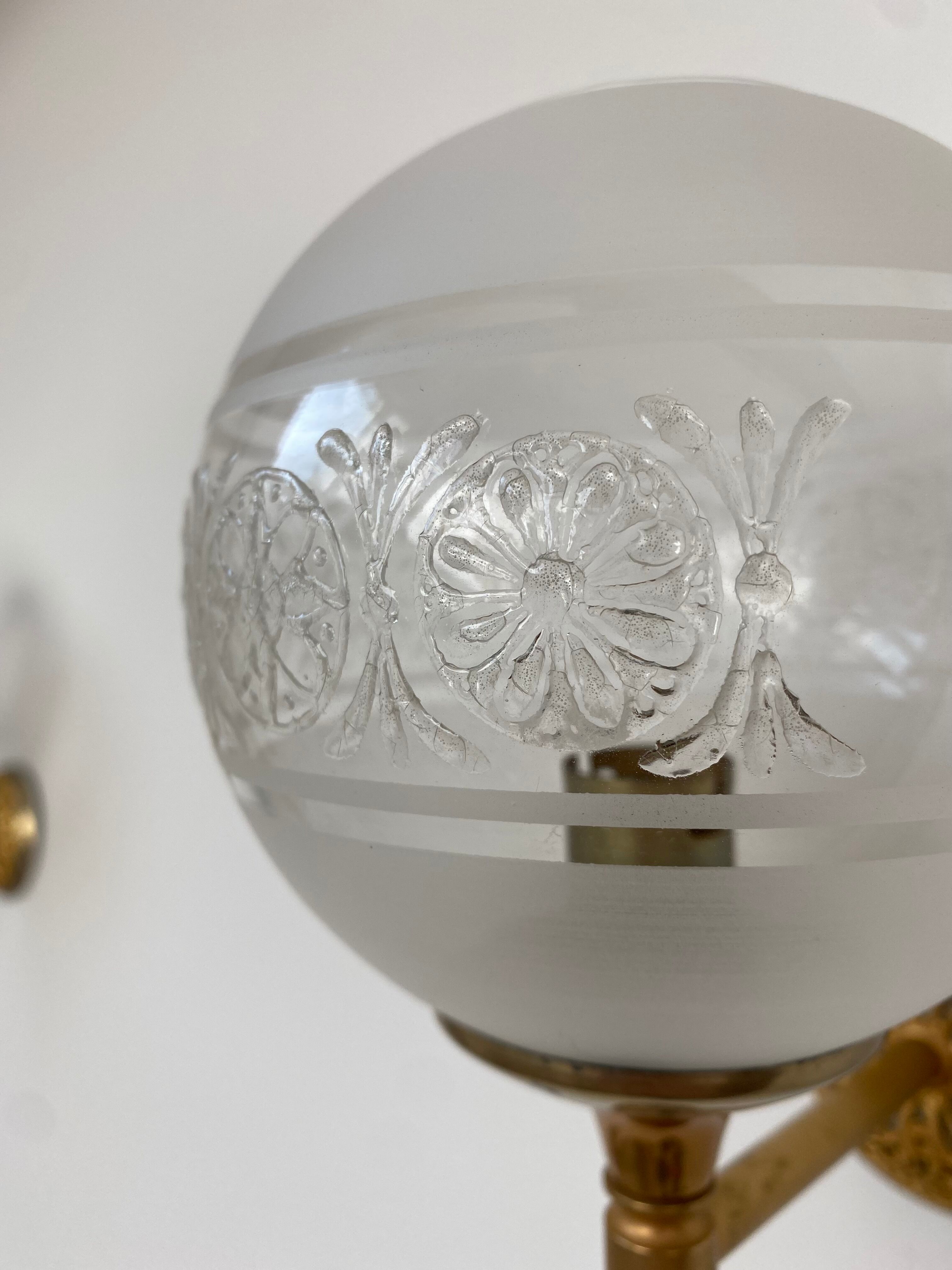 Paire d’applique boule ancienne