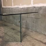 Post modern tempered glass table circa 1980