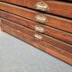 Wooden printing cabinet 36 drawers with typographic letters